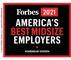 2021 Forbes Best Midsize Employers logo