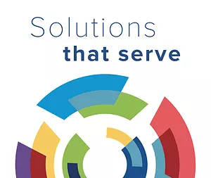 Thumbnail image shows the theme of RTI's 2022 Annual Report, "Solutions that Serve."