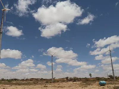 A photo of a wind farm in Somalia