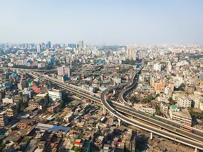 Aerial View Dhaka, Bangladesh