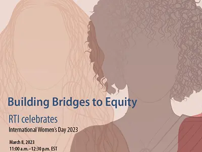 Graphic for RTI's 2023 International Women's Day event