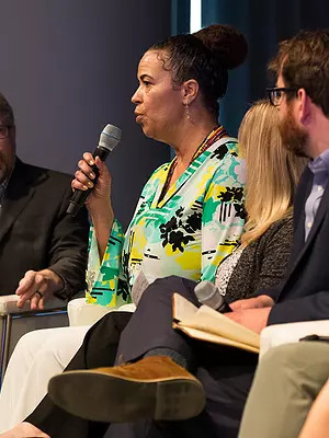 RTI employees join a panel discussion at a 2018 President's Forum.