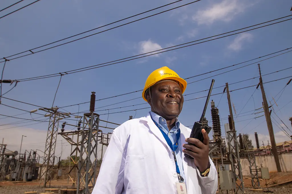 Man at energy substation-Kenya
