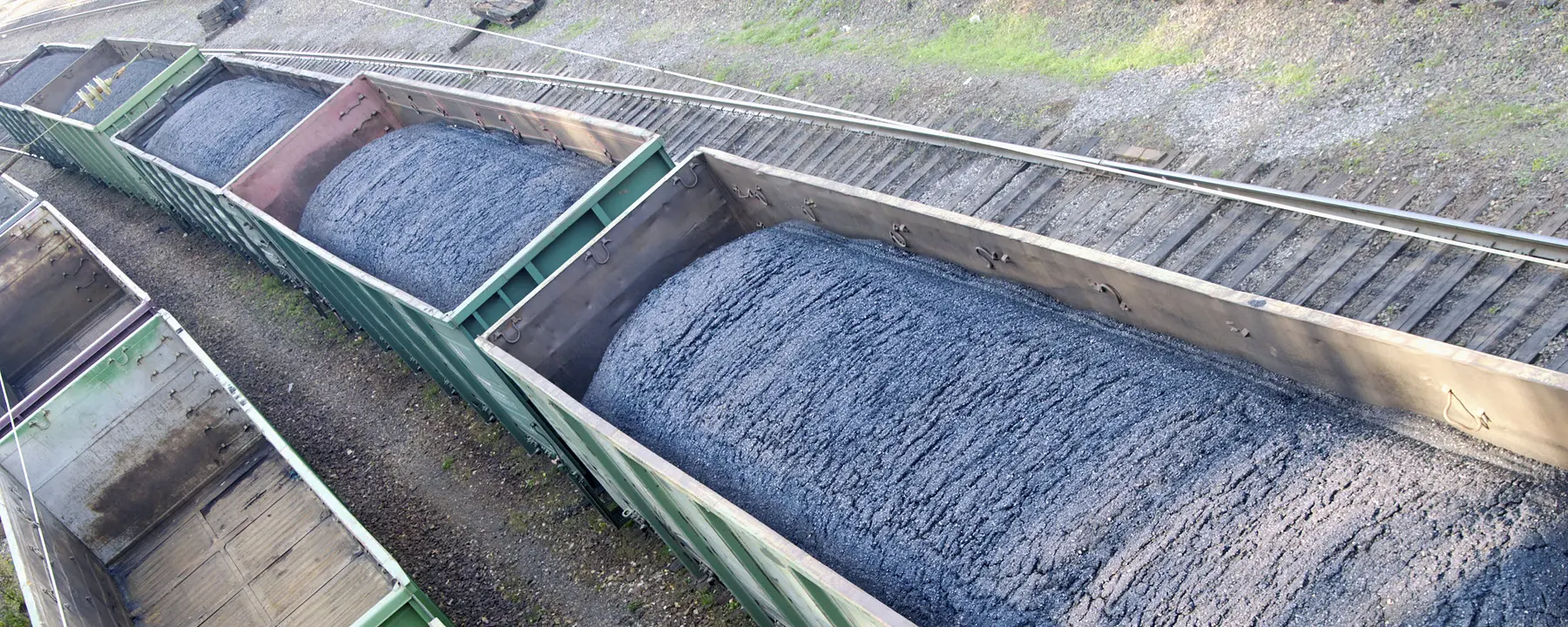 A train carries loads of coal