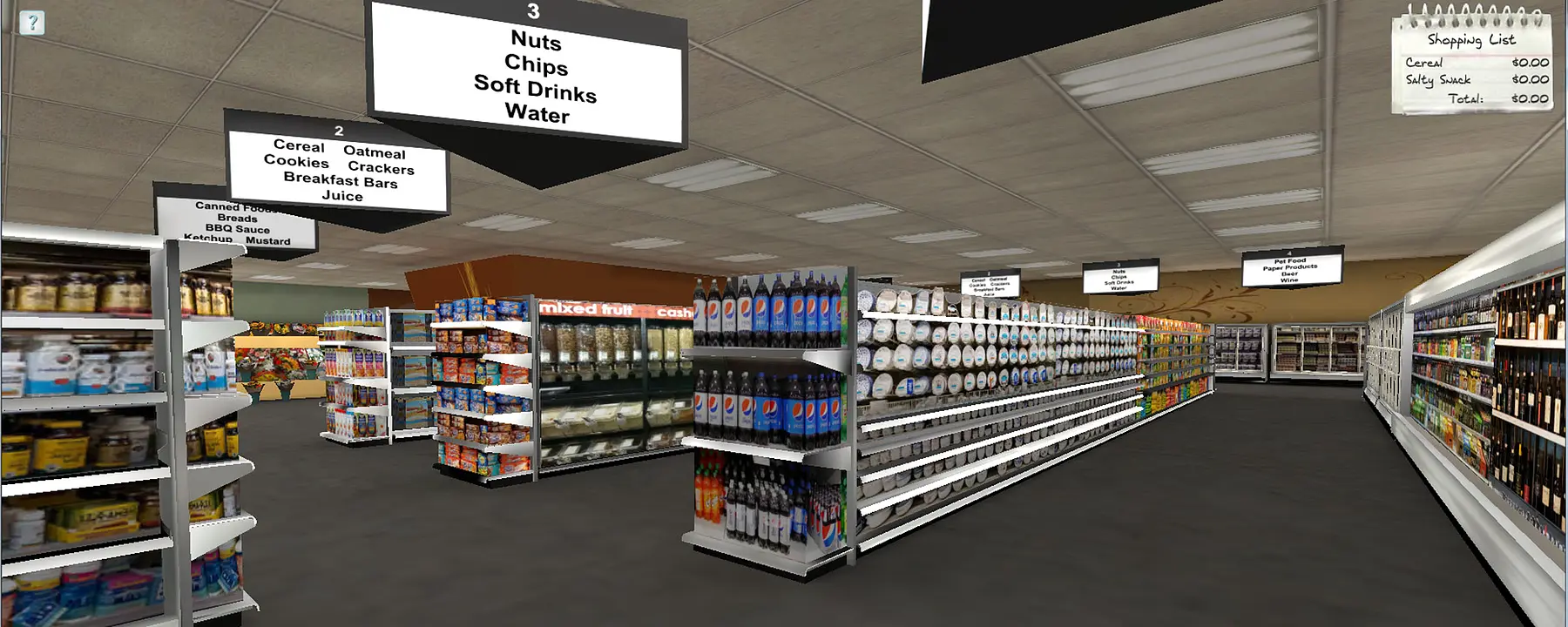 RTI iShoppe, a 3D shopping environment, simulates the experience of shopping in a grocery store.