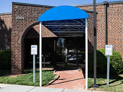 Exterior of RTI's Research Operations Center in Raleigh, NC