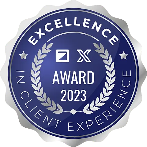 excellence in client experience silver award logo