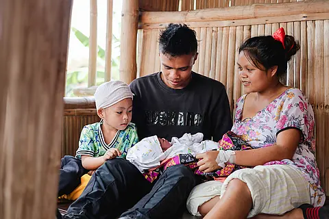 Family in Philippines getting medical care