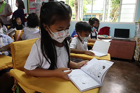 student reading in philippines