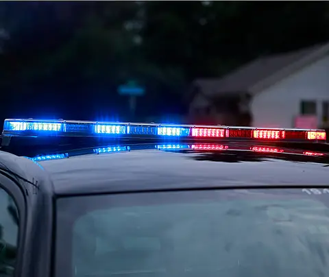 Police car lights