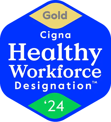 Cigna Healthy Workforce Designation. Gold 2024