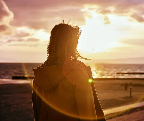 Person gazing at horizon