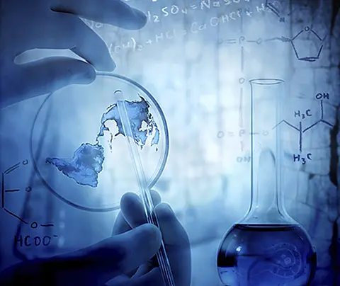 Conceptual image of a scientist at work, used with content for the 2022 Innovation Showcase.