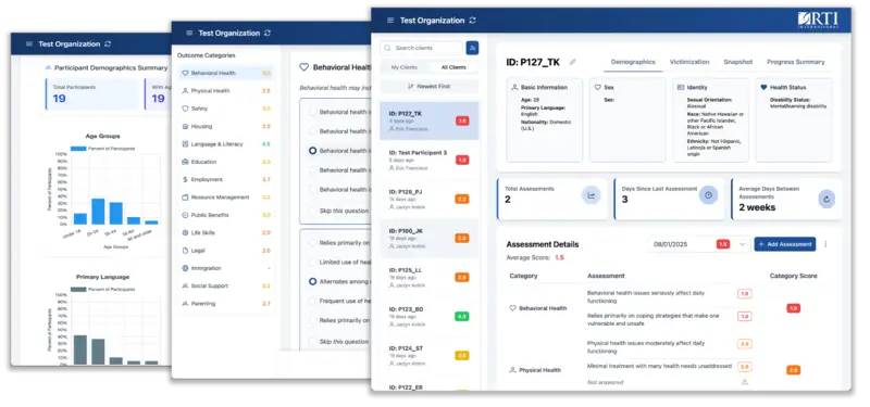 Screenshots of OHTS tool